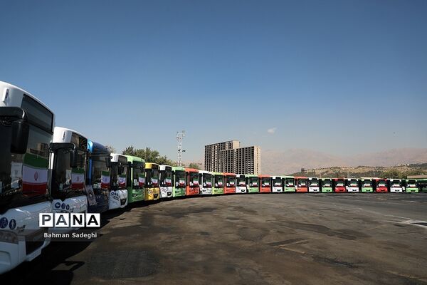 آیین بهره‌برداری از طرح نوسازی حمل و نقل عمومی تهران