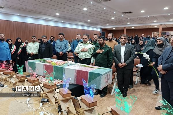 تشییع پیکر مطهر شهید گمنام در دبیرستان شهید باهنر