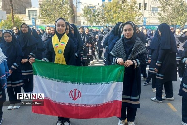 حمایت دانش‌آموزان قرچکی از مردم مظلوم فلسطین