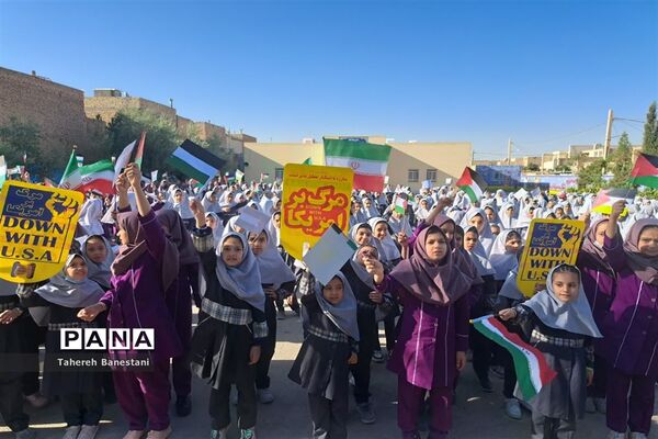 زنگ همبستگی و حمایت از مقاومت فلسطین  در دبستان عفت ناحیه یک