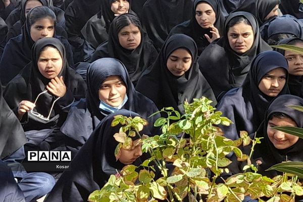 برگزاری ختم صلوات و دعا برای رزمندگان حماس و مقاومت در دبیرستان حضرت زینب کاشمر