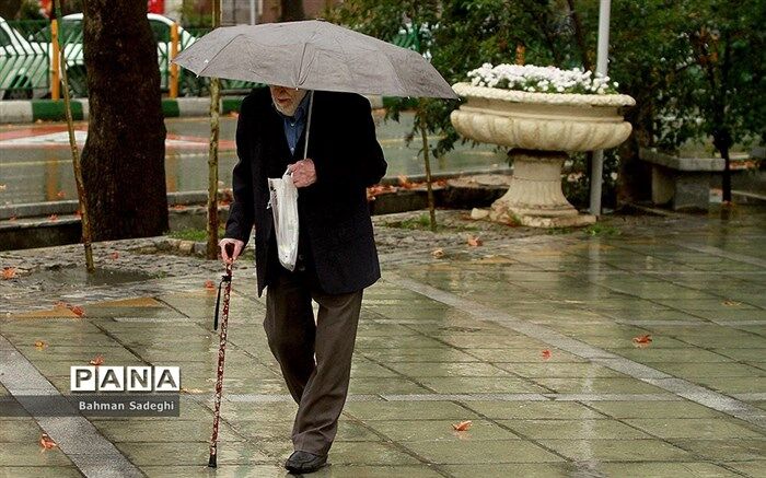 رگبار باران در تهران