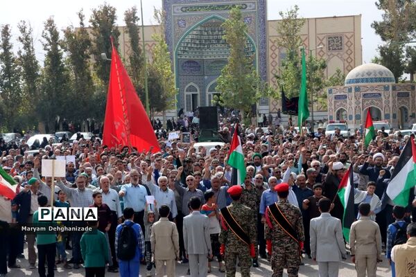 راهپیمایی ضد رژیم صهیونیستی در مهریز