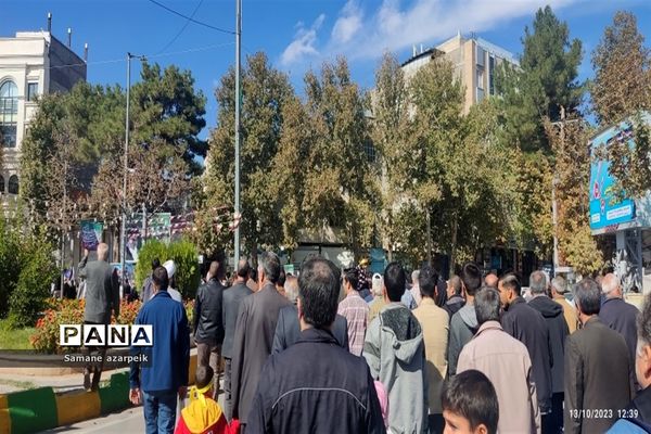 راهپیمایی در محکومیت حملات وحشیانه صهیونیستی