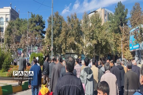 راهپیمایی در محکومیت حملات وحشیانه صهیونیستی