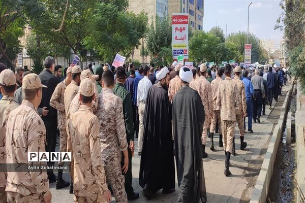 پیاده‌روی حمایت از غزه در شهرستان رباط‌کریم