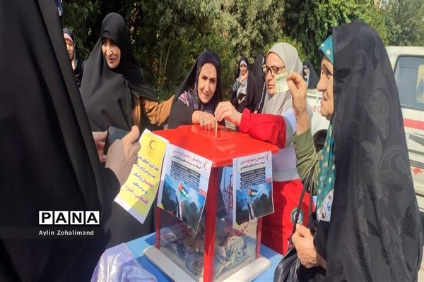 پیاده‌روی حمایت از غزه در شهرستان رباط‌کریم