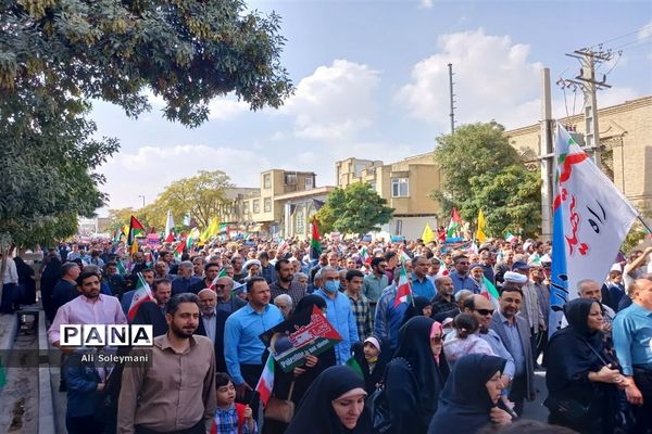 راهپیمایی مردم استان مرکزی در حمایت از مقاومت فلسطین