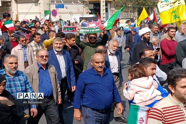 راهپیمایی مردم استان مرکزی در حمایت از مقاومت فلسطین