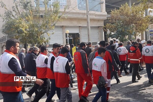 راهپیمایی مردم شهرستان فیروزکوه در حمایت از مردم مظلوم فلسطین