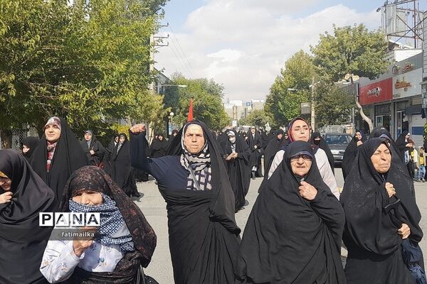 راهپیمایی مردم شهرستان فیروزکوه در حمایت از مردم مظلوم فلسطین