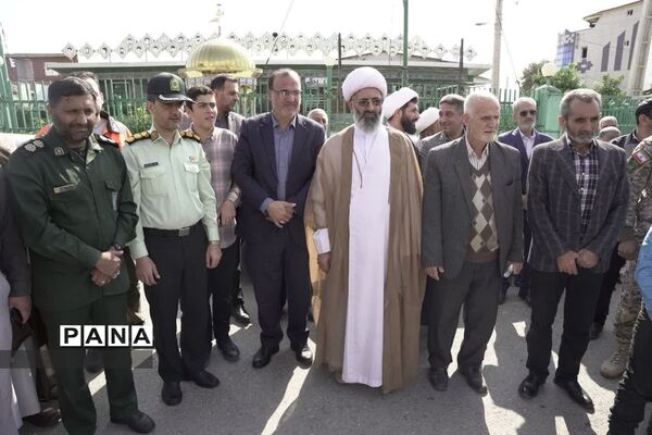 راهپیمایی حمایت از مردم مظلوم غزه در شهرستان میاندورود
