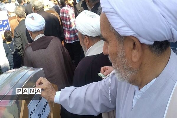 راهپیمایی حمایت از مردم مظلوم غزه در شهرستان میاندورود