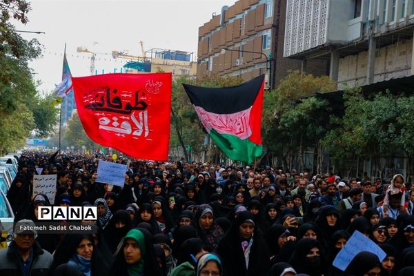 راهپیمایی مردم مشهد در حمایت از فلسطین