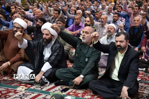 راهپیمایی مردم خراسان جنوبی در حمایت از عملیات طوفان الاقصی