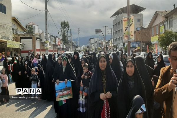 طنین فریاد حمایت از مردم فلسطین در عباس آباد