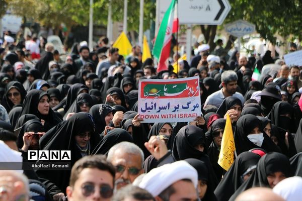 راهپیمایی مردم قم در حمایت از مبارزان فلسطینی