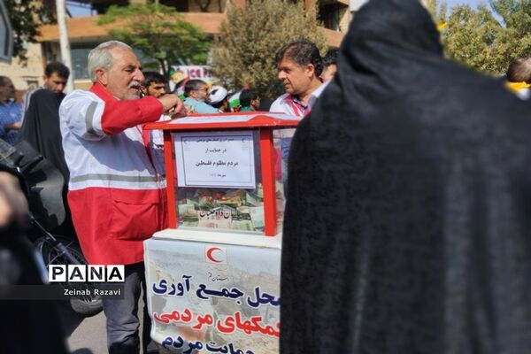 حضور کودکان و نوجوانان قمی در راهپیمایی حمایت از ملت فلسطین