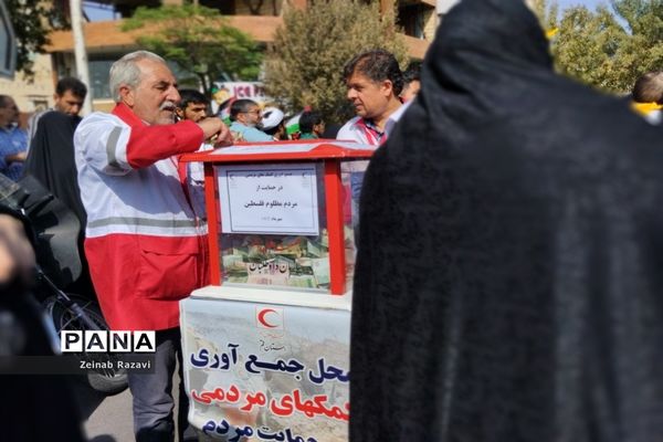 حضور کودکان و نوجوانان قمی در راهپیمایی حمایت از ملت فلسطین