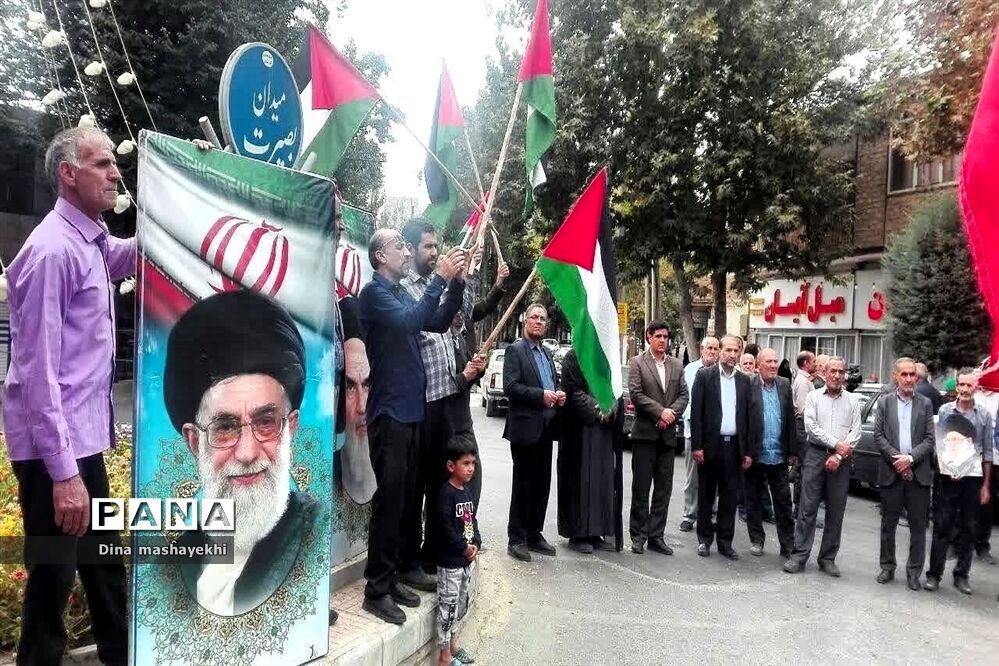 راهپیمایی محکومیت جنایات رژیم کودک‌کش صهیونیستی و شکرانه مبارزان فلسطین در شهرستان گلپایگان