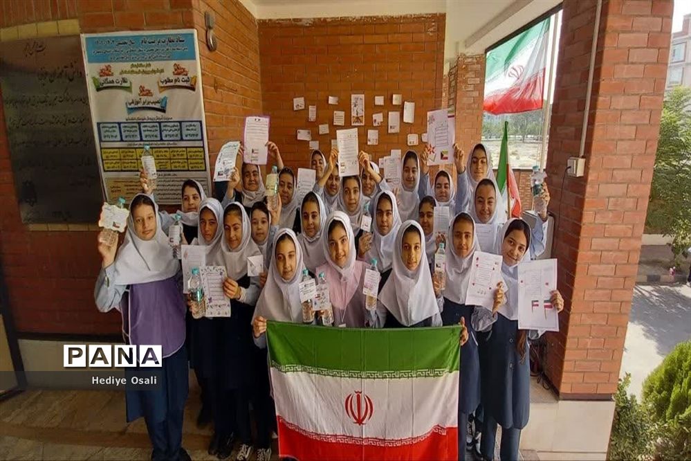 پویش اهدای آب به مردم مظلوم فلسطین درمدارس شهرستان اسلامشهر