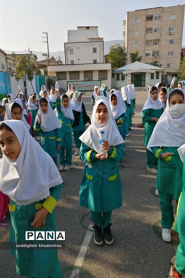 حمایت دانش‌آموزان دبستان شهیدان حجازی گلوگاه از مردم مظلوم غزه