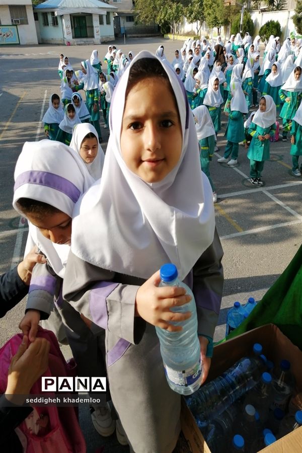 حمایت دانش‌آموزان دبستان شهیدان حجازی گلوگاه از مردم مظلوم غزه