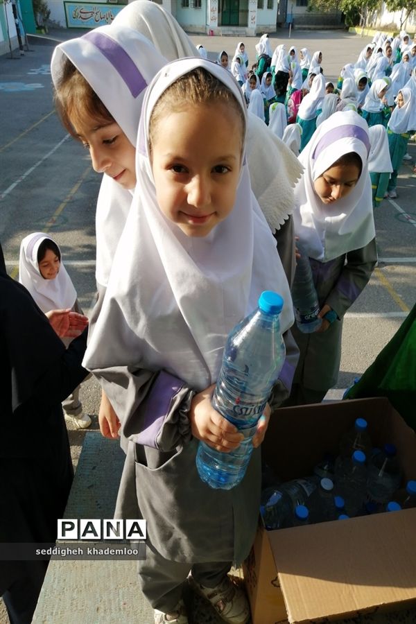 حمایت دانش‌آموزان دبستان شهیدان حجازی گلوگاه از مردم مظلوم غزه