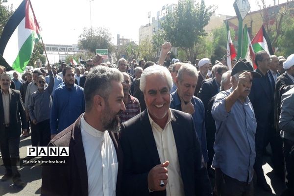 راهپیمایی مردم شهرستان قرچک علیه رژیم صهیونستی