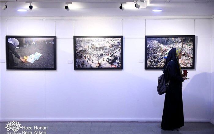 نمایشگاه عکس «با طوفان الاقصی تا روز آخر» افتتاح شد