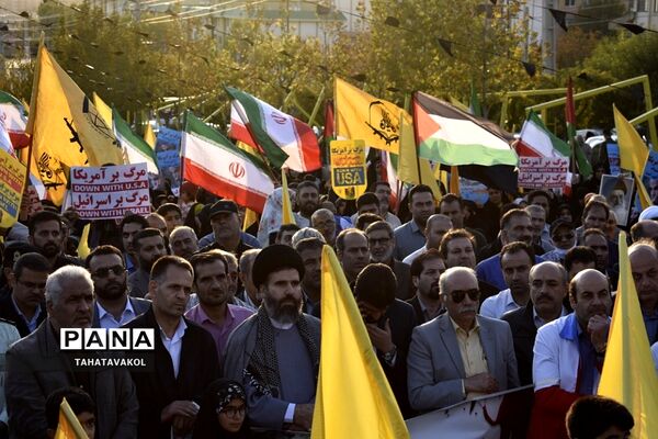 راهپیمایی مردم شهرستان پردیس در اعتراض به جنایات رژیم کودک‌کش صهیونیستی در غزه
