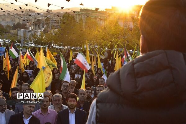 راهپیمایی مردم شهرستان پردیس در اعتراض به جنایات رژیم کودک‌کش صهیونیستی در غزه