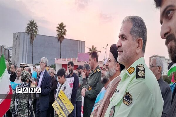 تجمع بزرگ اعتراض به جنایت اسرائیل در محمودآباد