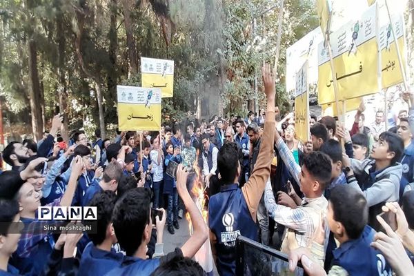 حمایت دانش آموز خبرنگاران از مردم فلسطین