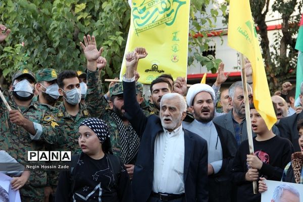 حمایت از مردم مظلوم غزه در اجتماع باشکوه مردم اسلامشهر