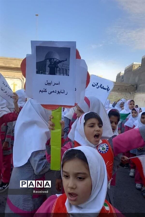حمایت دانش‌آموزان شهرستان باوی از کودکان مظلوم فلسطینی