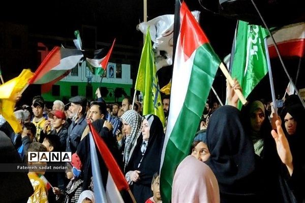 راهپیمایی بزرگ مردم مشهد مقدس در محکومیت بمباران بیمارستان المعمدانی غزه