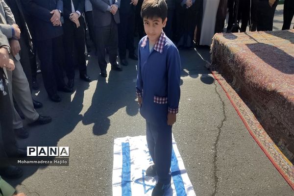 حمایت مردم و دانش‌آموزان شهر ساوه از مردم فلسطین