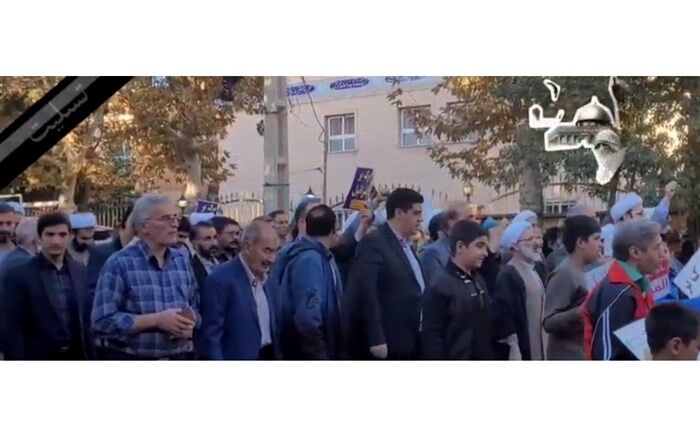 تجمع مردم گلپایگان و محکوم کردن جنایت رژیم صهیونیستی/فیلم