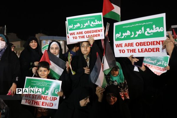 خروش مردم شهرستان‌قدس در محکومیت کشتار کودکان غزه