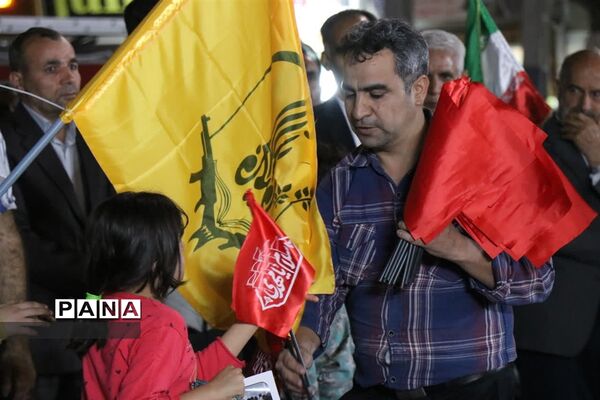 خروش مردم شهرستان‌قدس در محکومیت کشتار کودکان غزه