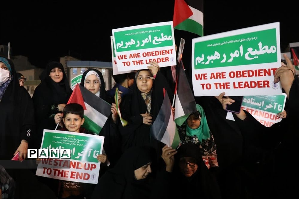 خروش مردم شهرستان‌قدس در محکومیت کشتار کودکان غزه