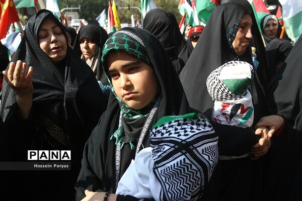 اجتماع بزرگ مادران و کودکان در حمایت از مردم فلسطین