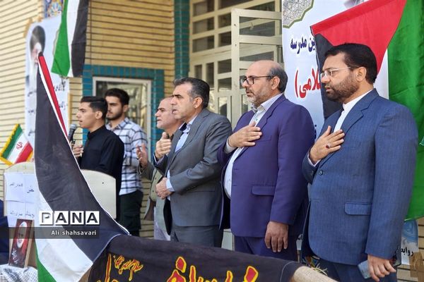 فریاد «مرگ بر اسرائیل» در مدارس کرمانشاه طنین‌انداز شد