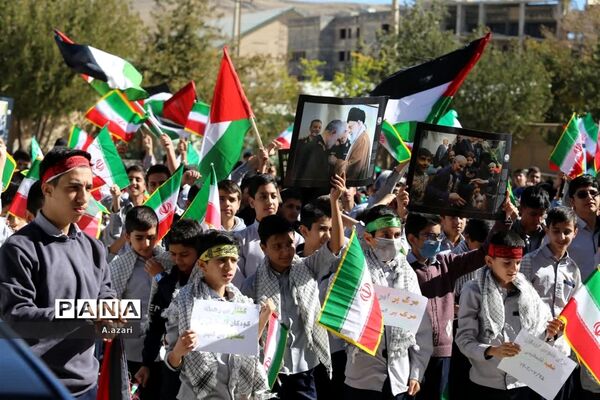 اعلام انزجار دانش‌آموزان شهرکرد  از جنایات اسرائیل