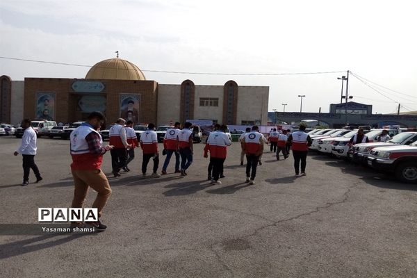 اجتماع هزار نفری امدادگران، جوانان و داوطلبان جمعیت هلال‌احمر خوزستان در حمایت از مردم مظلوم فلسطین