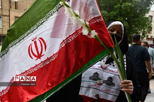 خروش مردم اهواز در حمایت از فلسطین قهرمان