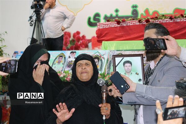 مراسم وداع با پیکر پاک شهید مدافع امنیت سرگرد محمد قنبری در ستاد فراجا استان خوزستان