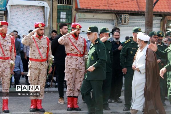 آیین تشییع شهید مدافع امنیت «سجاد امیری» در کرمانشاه