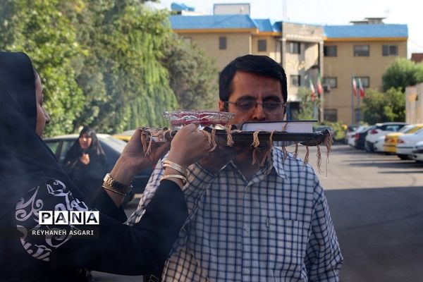 اعزام کاروان فرهنگیان شهرستان‌های تهران به مقصد مشهد مقدس جهت شرکت در رزمایش کشوری طرح «ولایت»